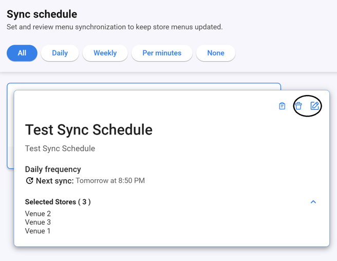 Sync Schedule 4